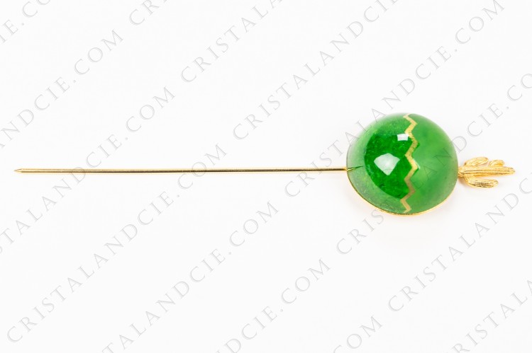 Broche Vintage En Cristal Daum - Bijou Doré, Occasion