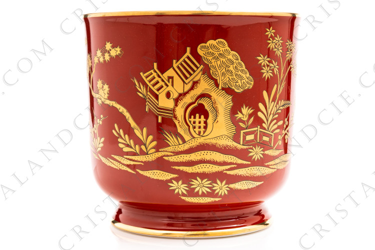 Cache-pot Séoul corail en Bernardaud
