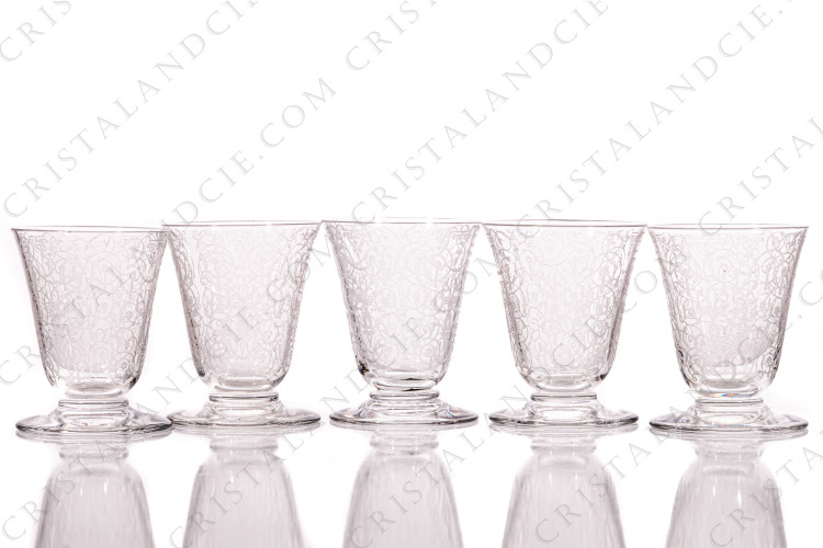 Five cordial glasses Michelangelo by Baccarat