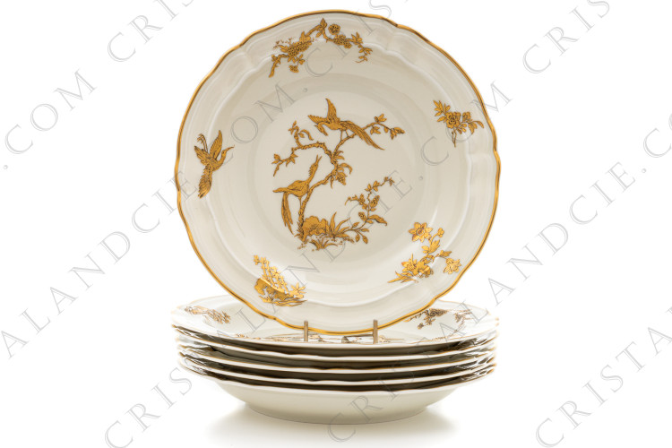 Six Assiettes creuses Reine Elisabeth par Bernardaud