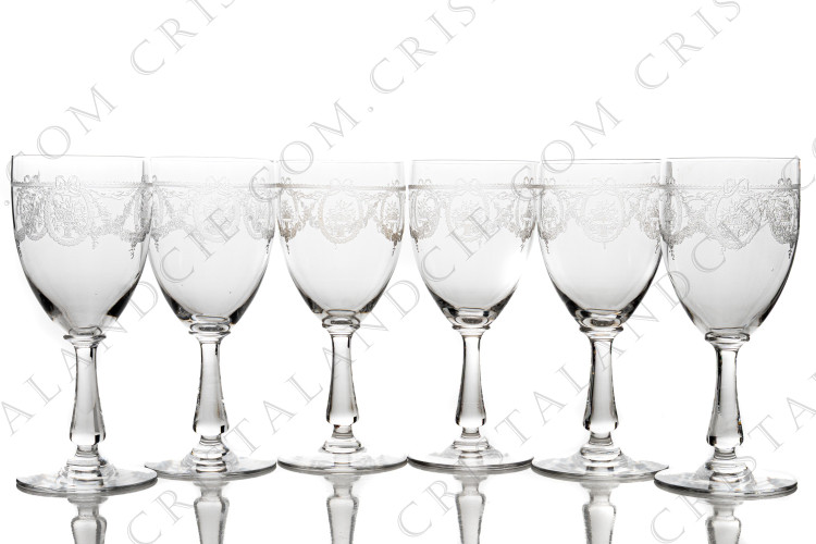 Six verres à eau n°2 Sapho par Saint-Louis