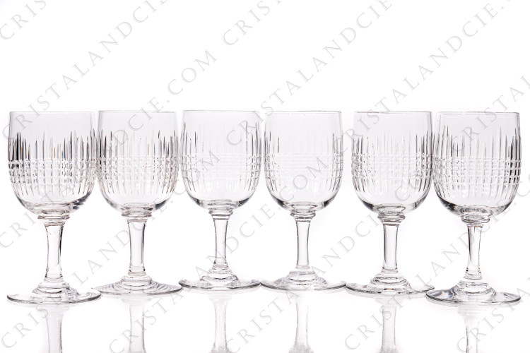 Six verres à Porto n°5 Nancy par Baccarat