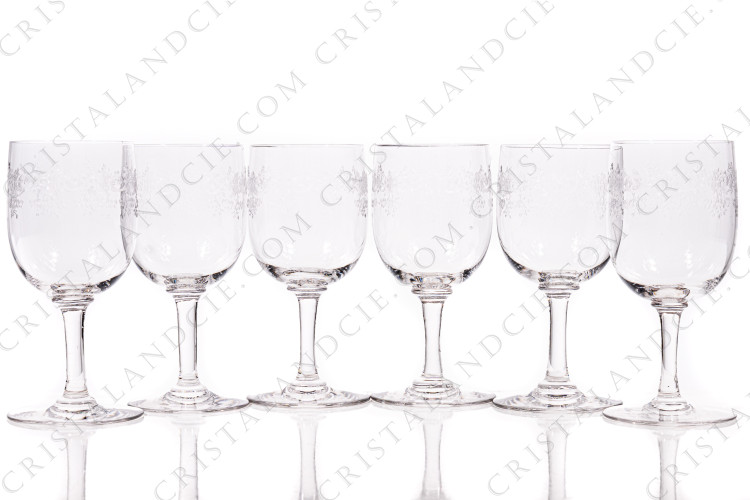 Six verres à porto n°5 Sévigné par Baccarat