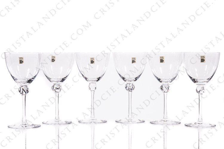 Six wine glasses n°3 Bolero by Daum