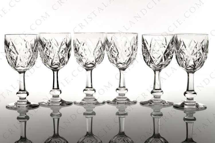 Superbe Serie De 6 Coupes A Champagne Cristal Baccarat Modele Richelieu 02 Uu