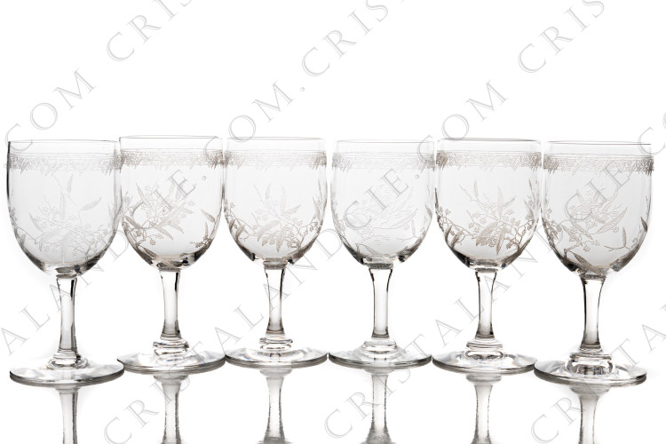 Six verres à vin n°4 Mimosa par Baccarat