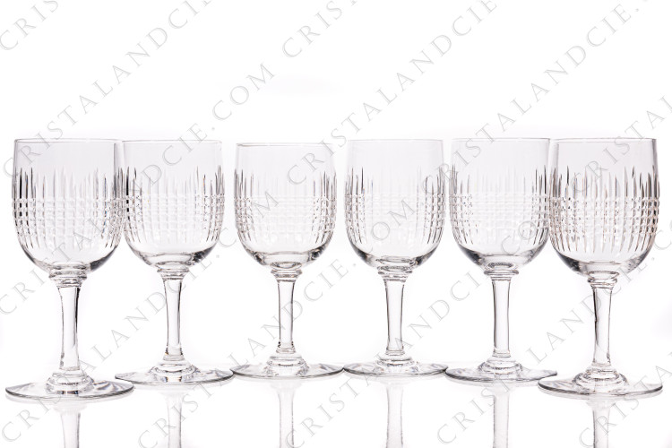 Six verres à vin n°4 Nancy par Baccarat