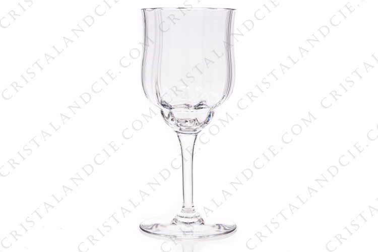 Verre à eau n°2 en cristal de Baccarat modèle Capri orné de côtes vénitiennes