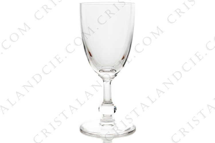Verre à vin rouge n°3 en cristal de Saint-Louis modèle Bizet, orné d une bague sur la jambe