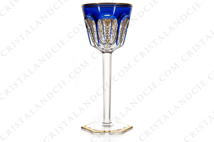 Blue wine glass hock Empire by Baccarat