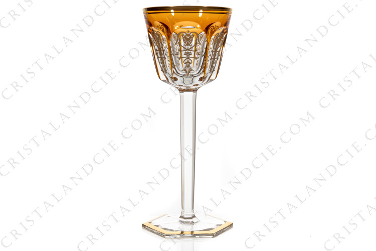 Orange wine glass hock Empire by Baccarat