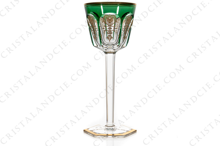 Green wine glass hock Empire by Baccarat