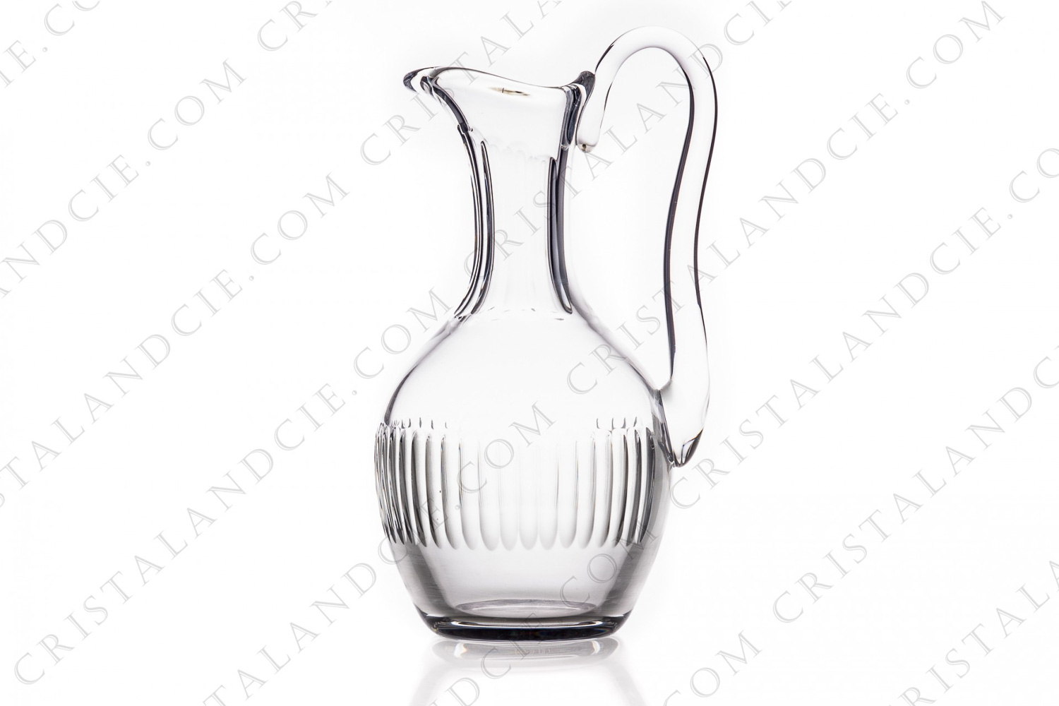 Broc à eau en cristal de Baccarat modèle Renaissance à décor taillé sur la panse photo-1