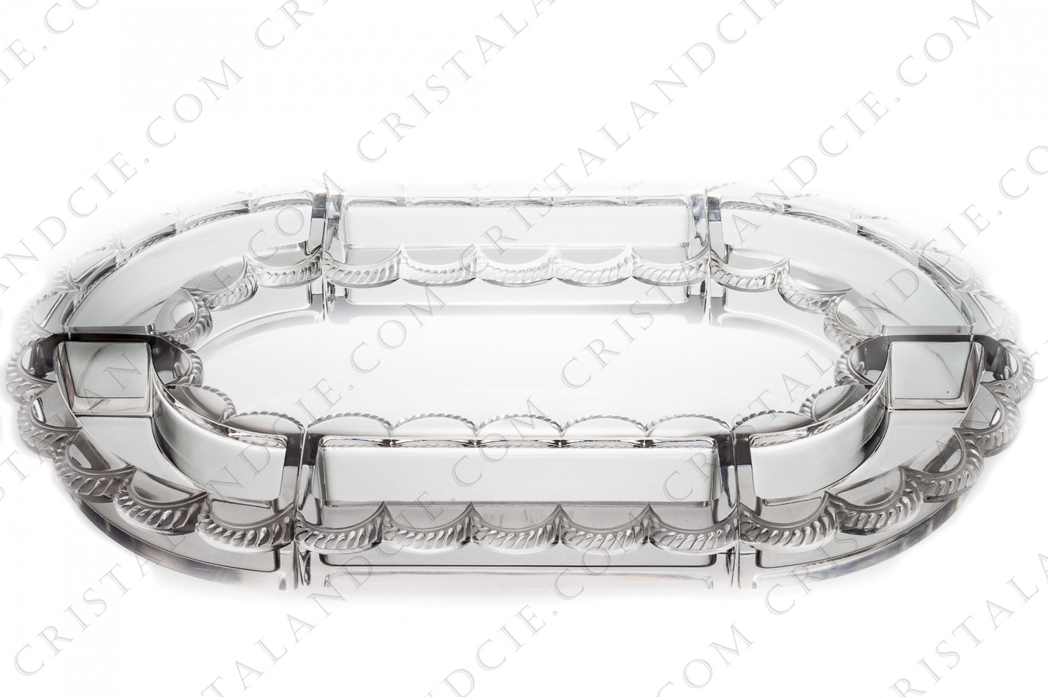 Table centerpiece in crystal by Lalique pattern Festons photo-1