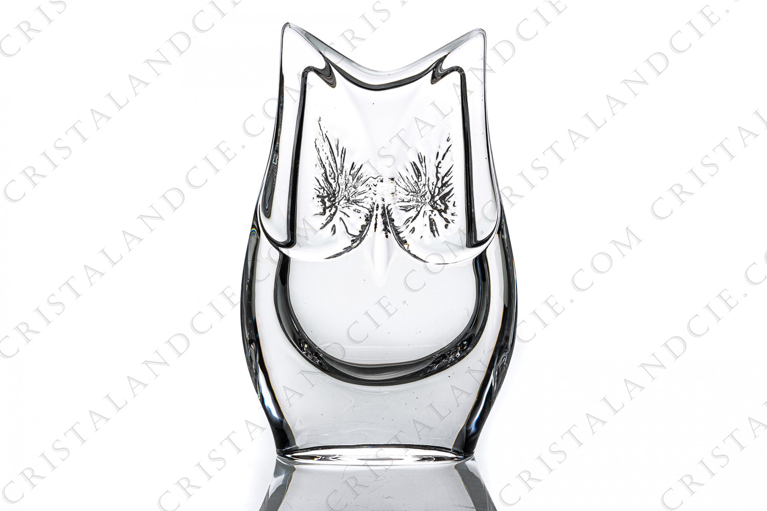 Chouette stylisée en cristal de Daum photo-1