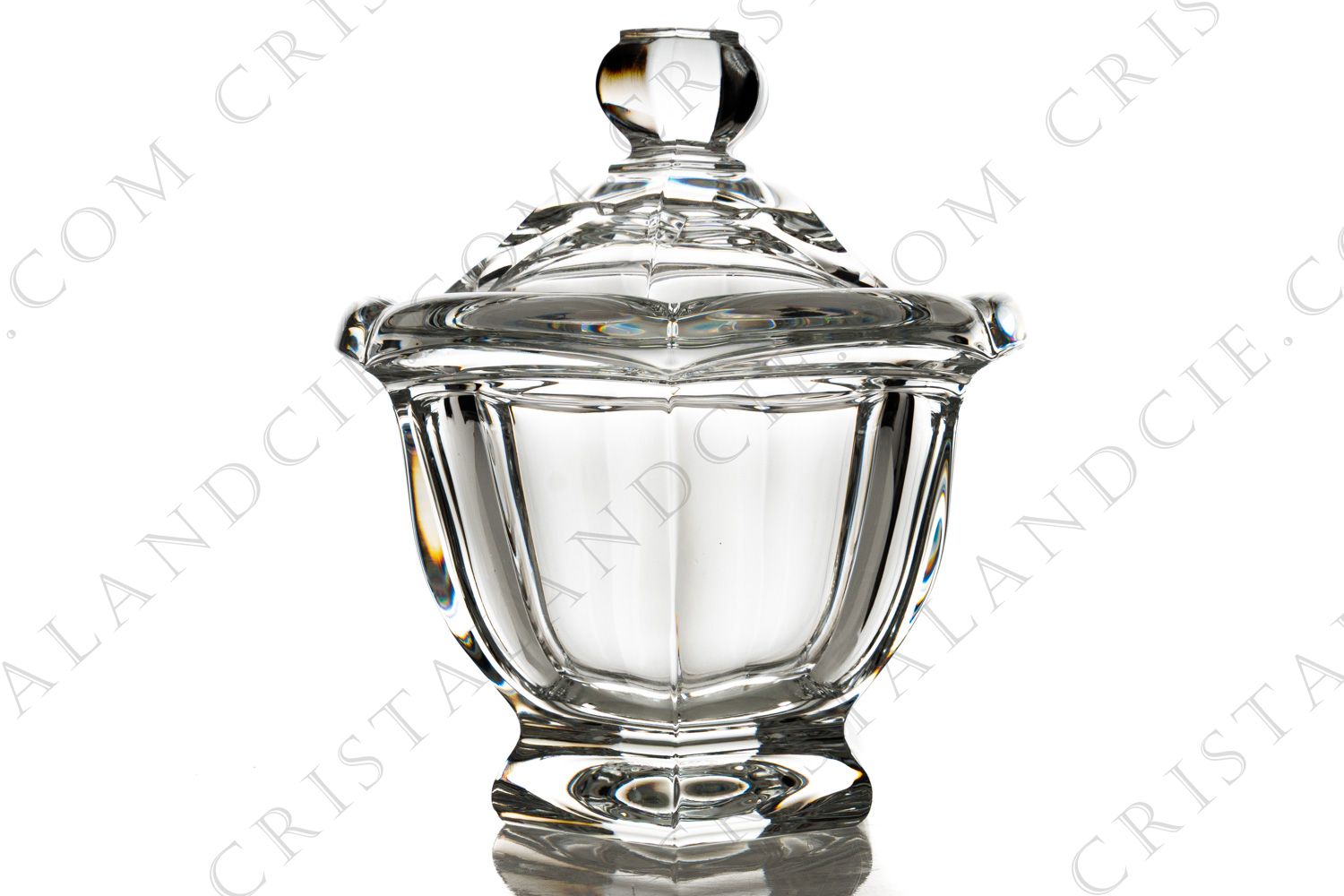 Confiturier en cristal de Baccarat modèle Harcourt Missouri à décor de pans coupés photo-1