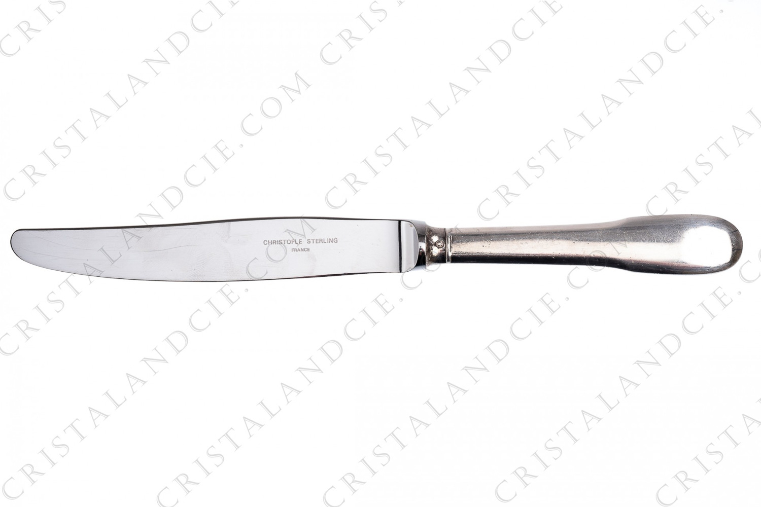 Couteau de table en argent massif de Christofle modèle Cluny photo-1