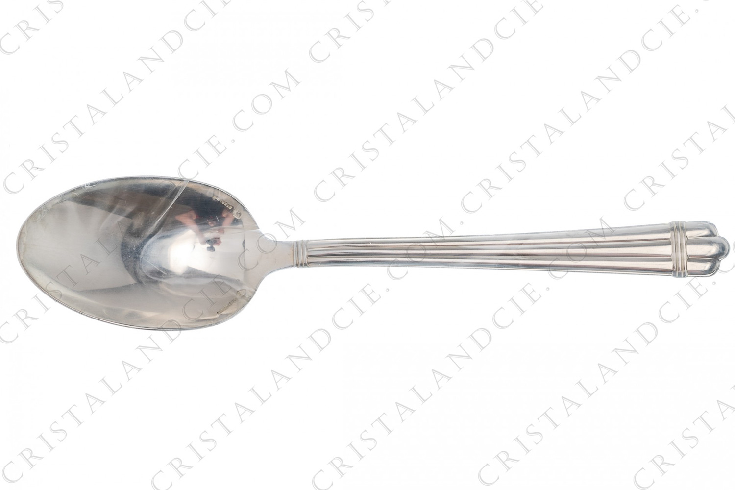 Tablespoon in sterling silver by Christofle pattern Aria with a striped handle photo-1