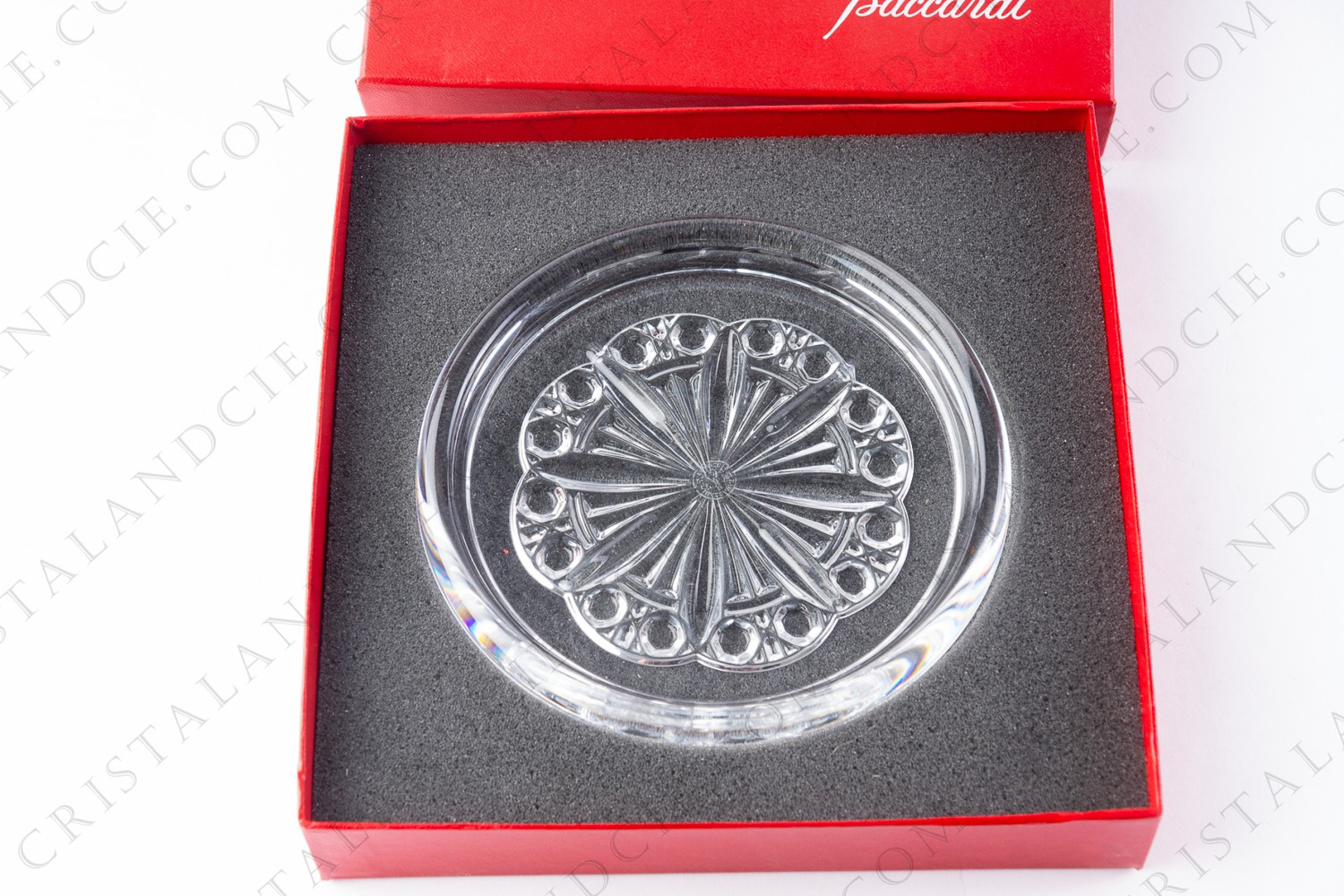 Coaster in molded crystal by Baccarat pattern Rosace photo-1