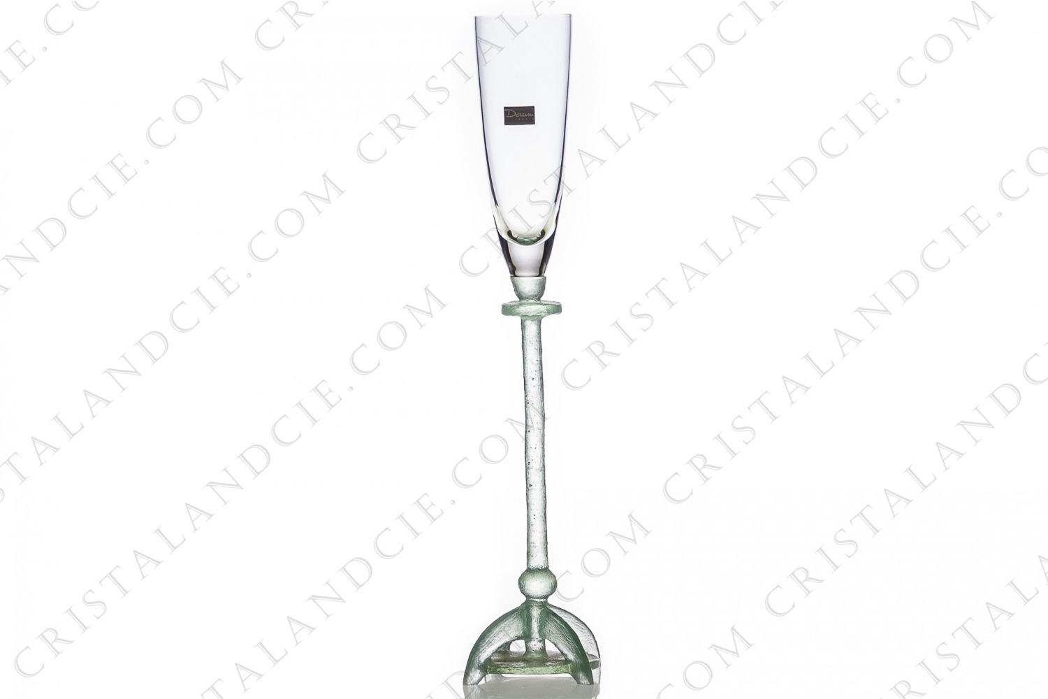 Towering Champagne flute in crystal and pate de verre by Daum, pattern creatyed by the designer Frank Evennou photo-1