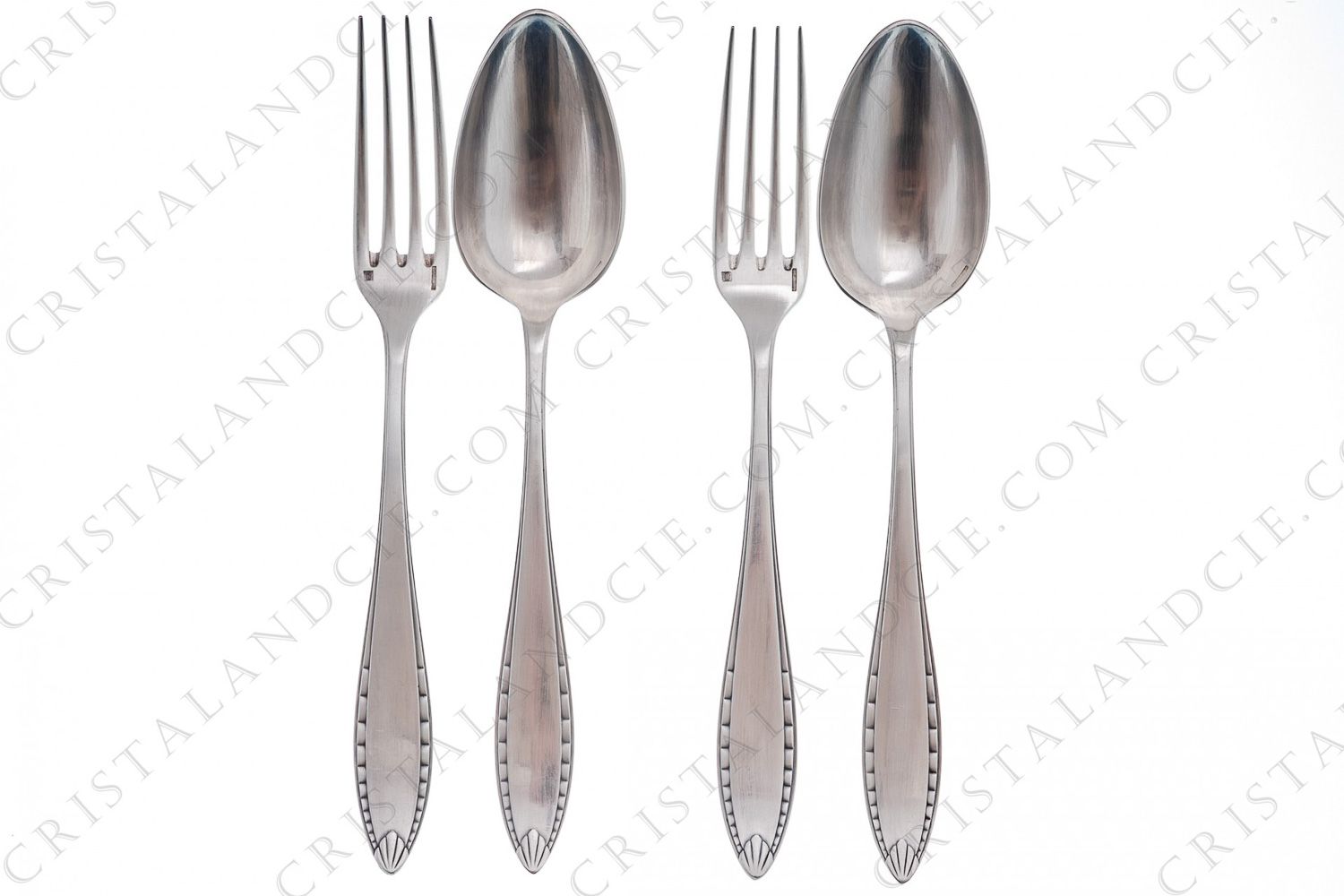 Lot de couverts en métal argenté de la maison Christofle modèle Albatros photo-1