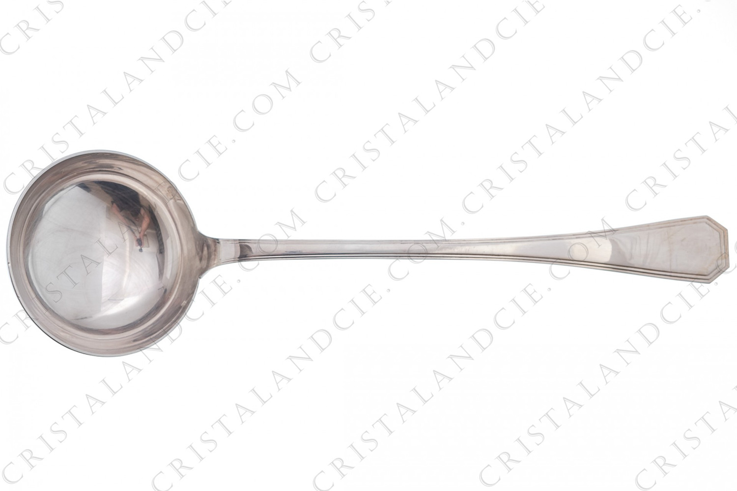 Soup ladle in plated silver by Christofle pattern America photo-1