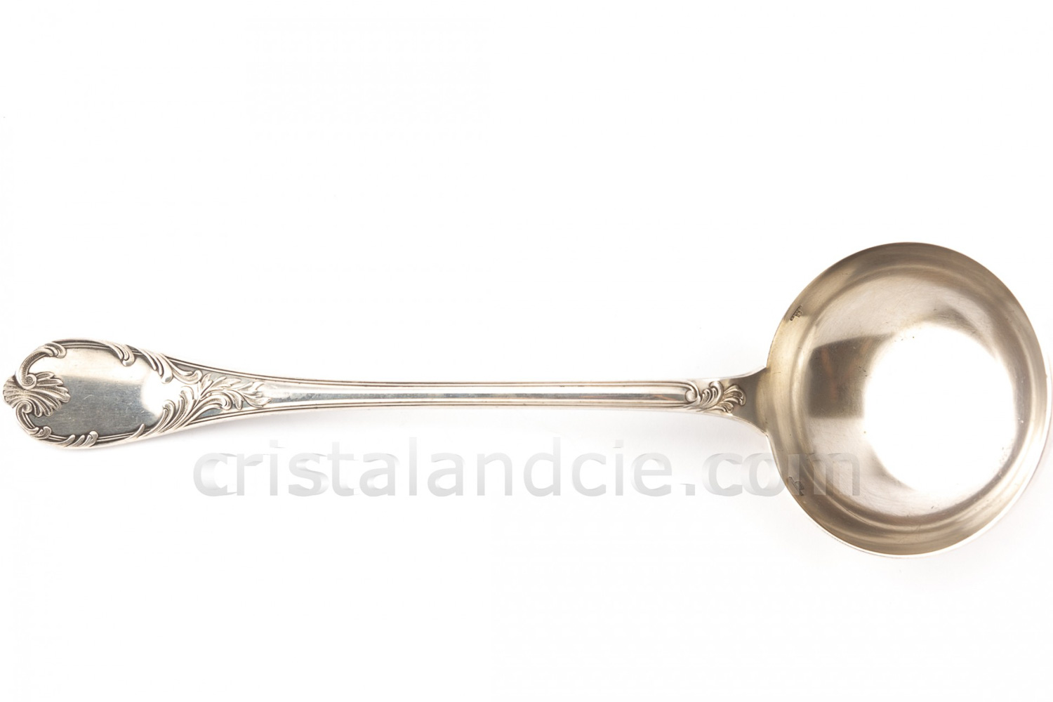 Louche en métal argenté de la maison Christofle modèle Marly présentant un décor Rocaille photo-1
