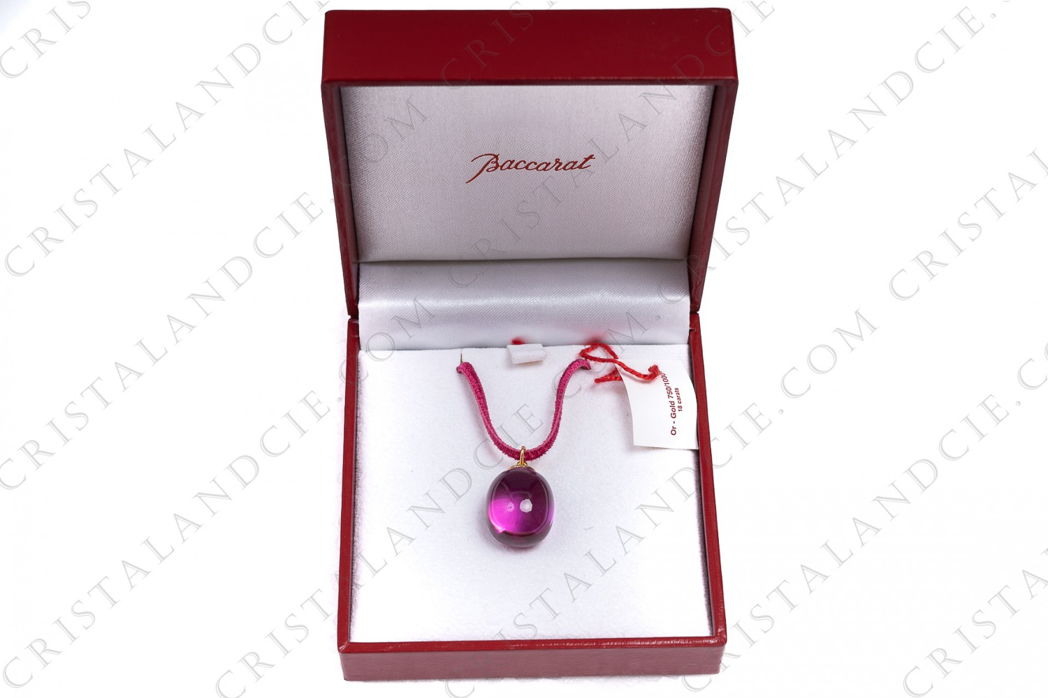 Pendentif en cristal de Baccarat modèle Tentation mauve photo-1