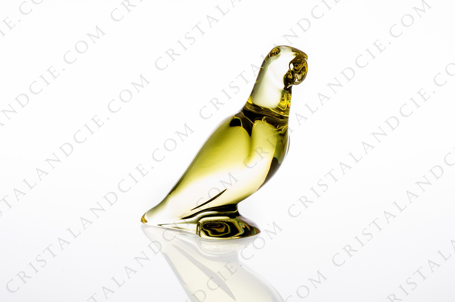 Perroquet en cristal jaune de Baccarat modèle Coco photo-1