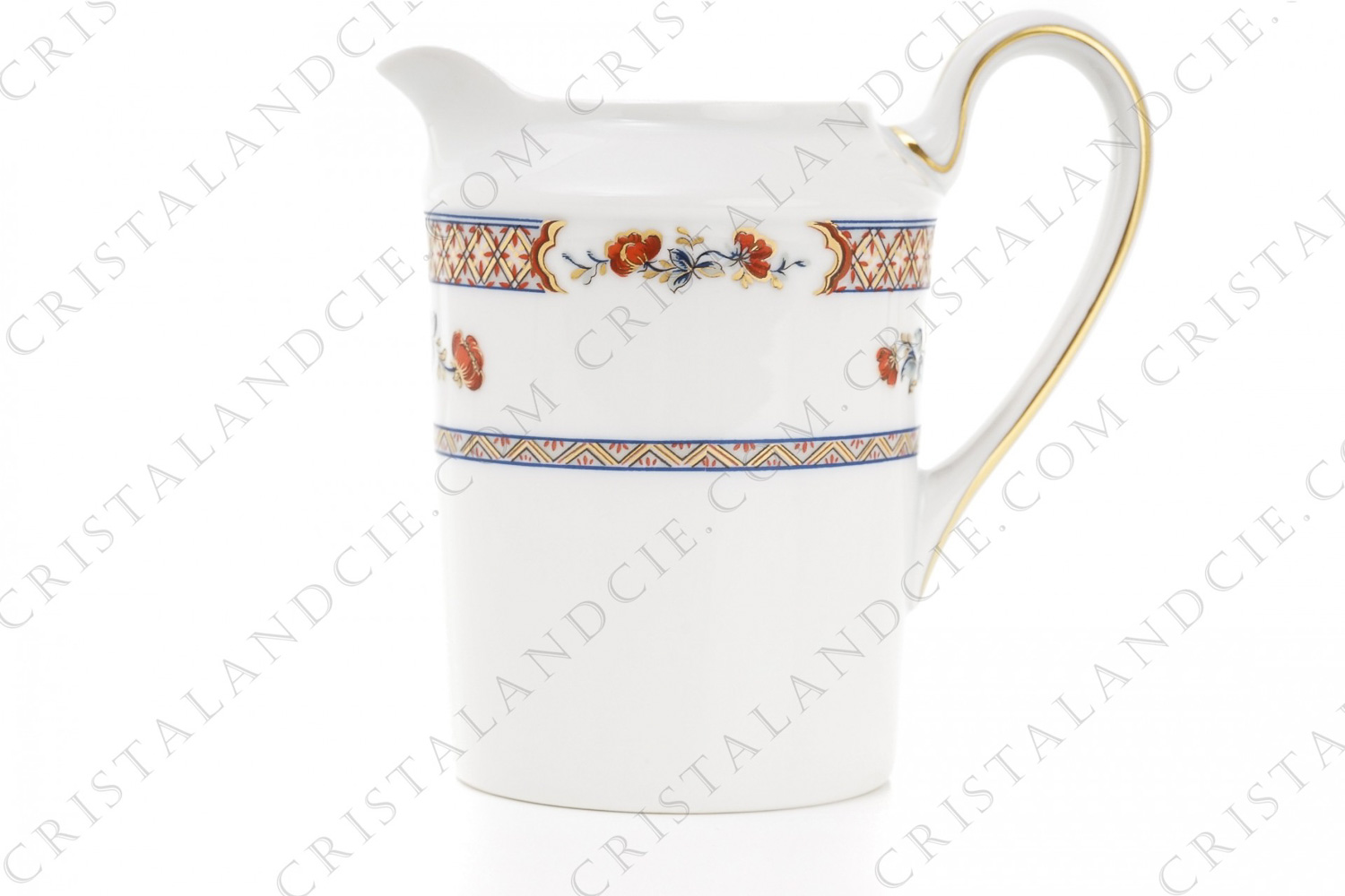 Pot à lait en porcelaine de Limoges de l Ancienne Manufacture Royale ( Bernardaud) modèle Pavot Rouge orné de frises de pavots photo-1