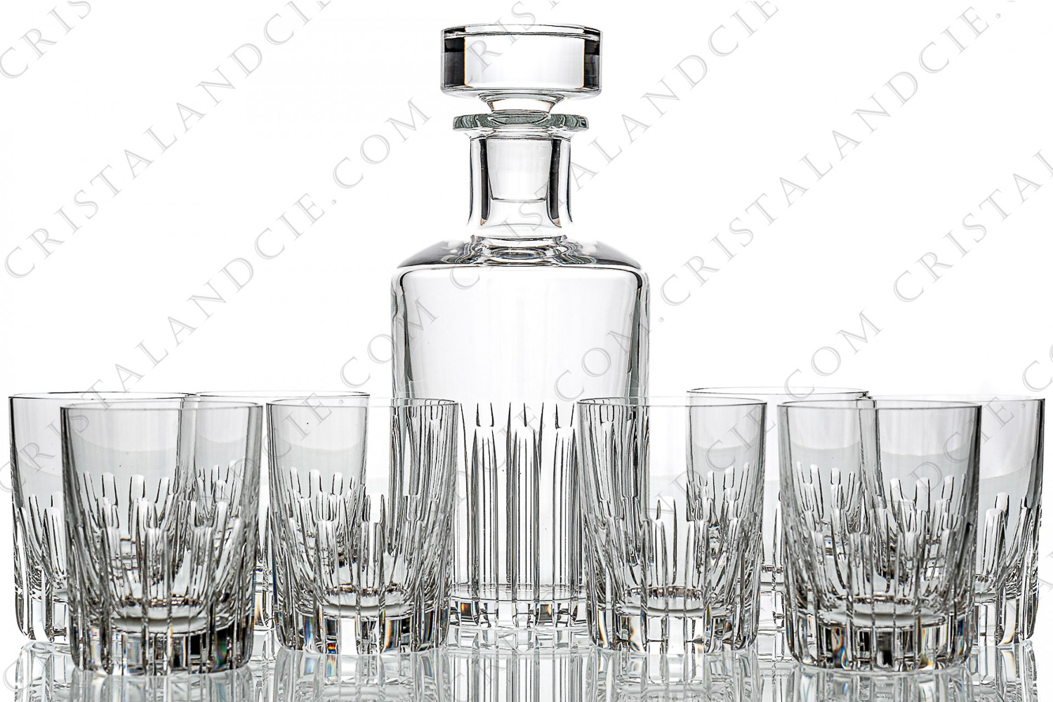 Whisky set in crystal by Baccarat pattern Rotary a cut pattern photo-1