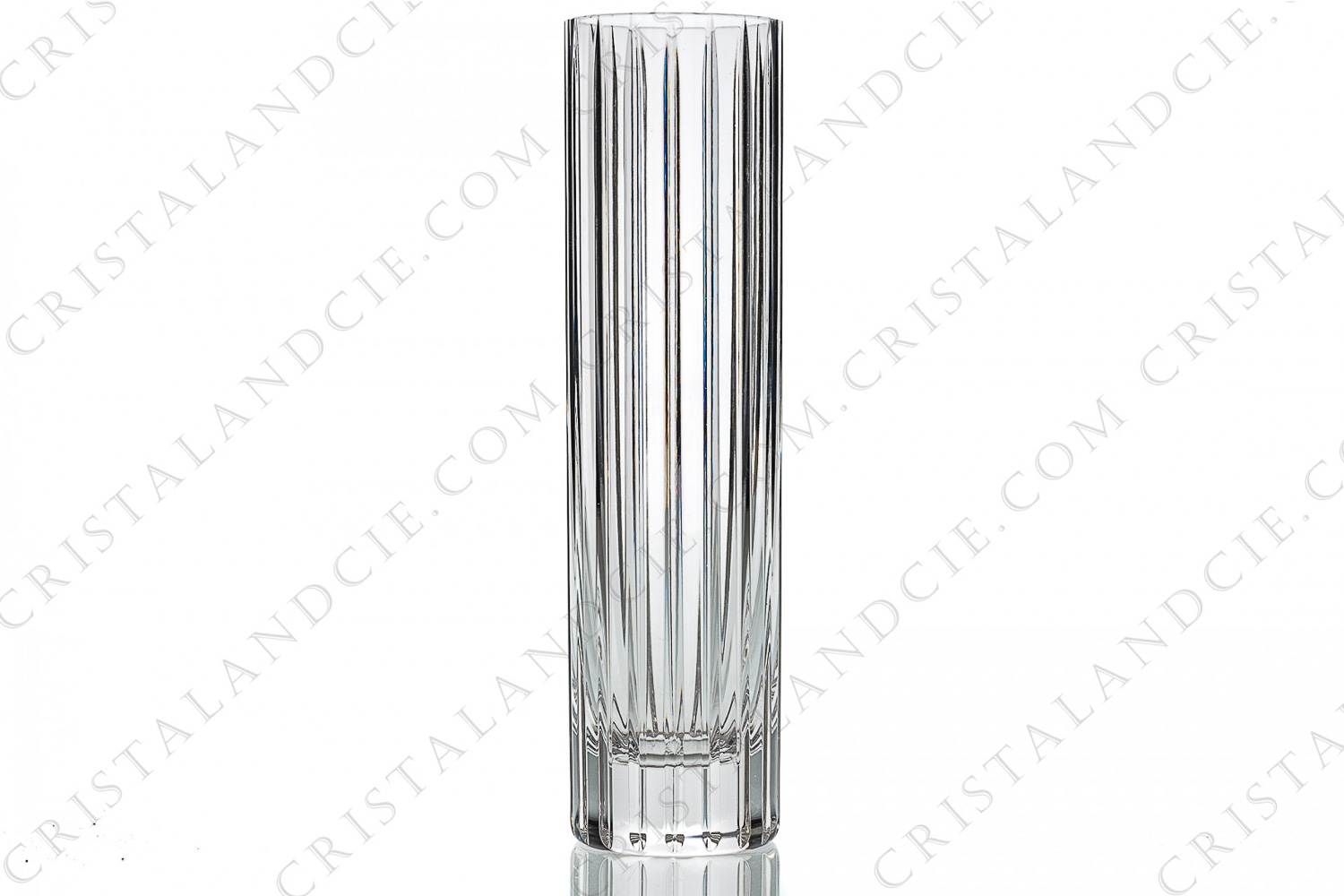 Bud vase in crystal by Baccarat pattern Harmonie decorated with cut bevels photo-1