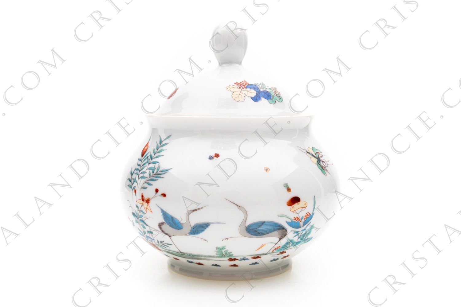Sucrier en porcelaine de Limoges de la maison Le Lys Royal modèle Kakiemon photo-1