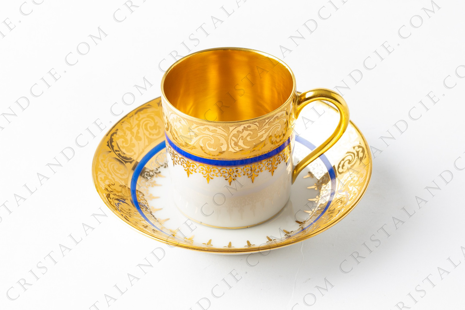 Moka cup in Limoges china decorated by M photo-1