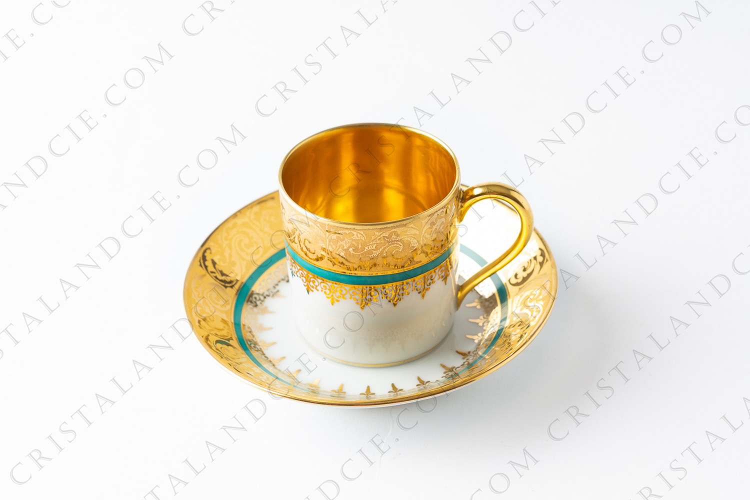 Moka cup in Limoges china decorated by M photo-1