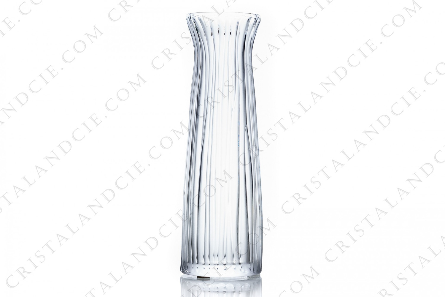 Vase in clear and frosted crystal by Lalique pattern Brindille photo-1