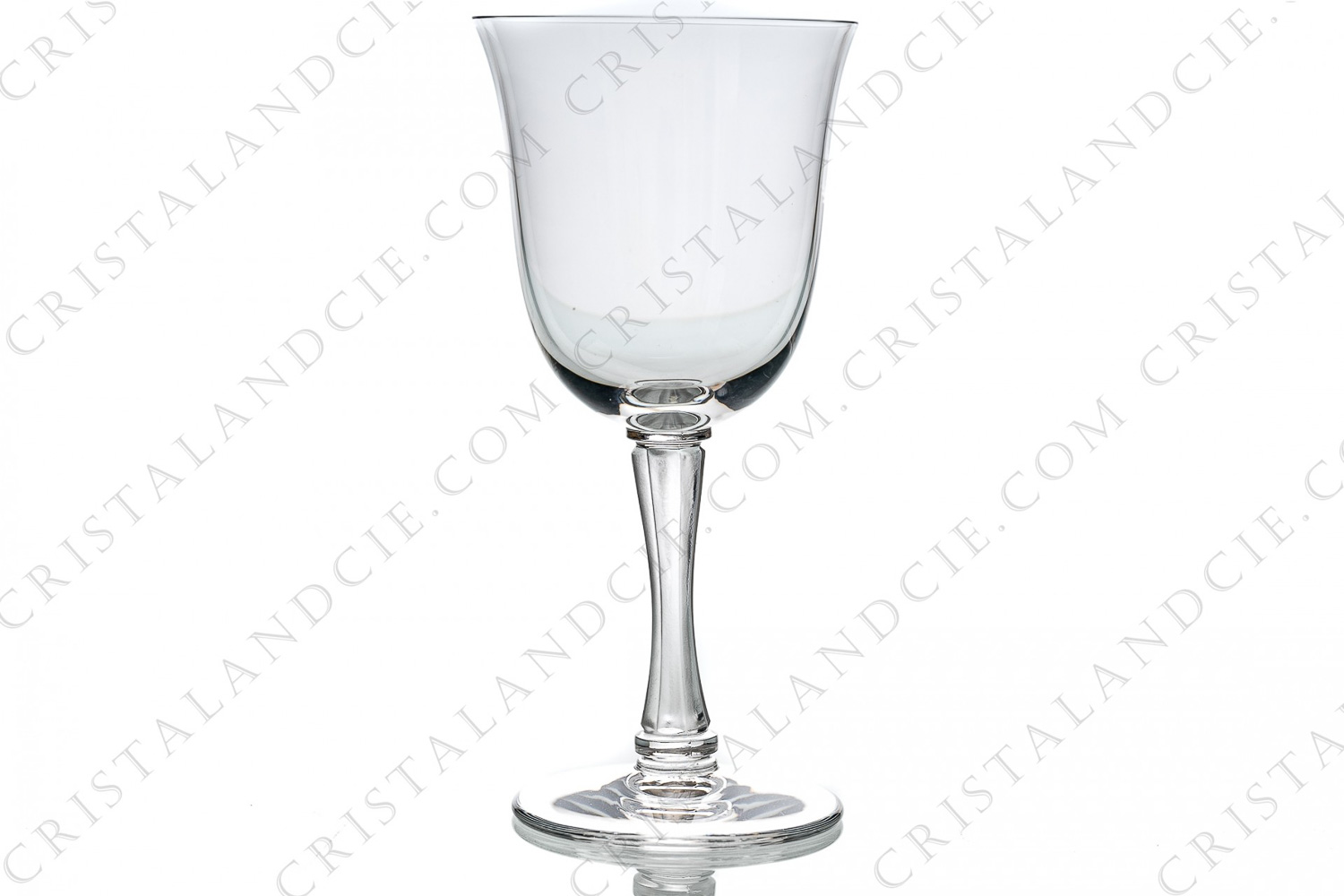 Wine glass n°3 in crystal by Lalique pattern Barsac with a frosted pattern on the stem photo-1