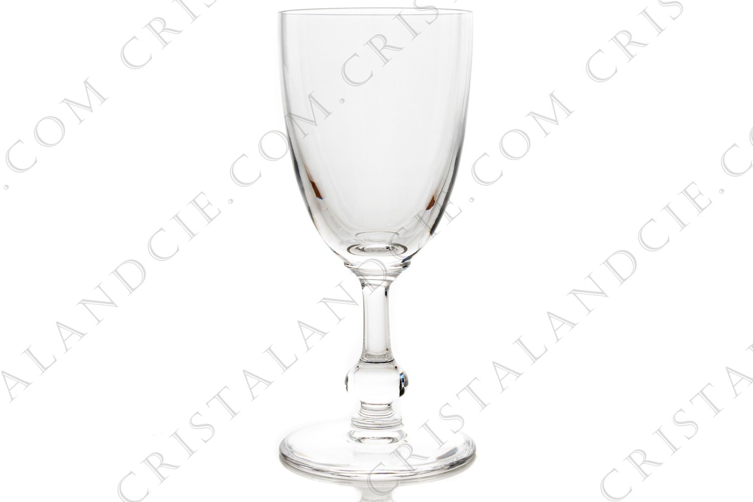 Verre à vin rouge n°3 en cristal de Saint-Louis modèle Bizet, orné d une bague sur la jambe photo-1