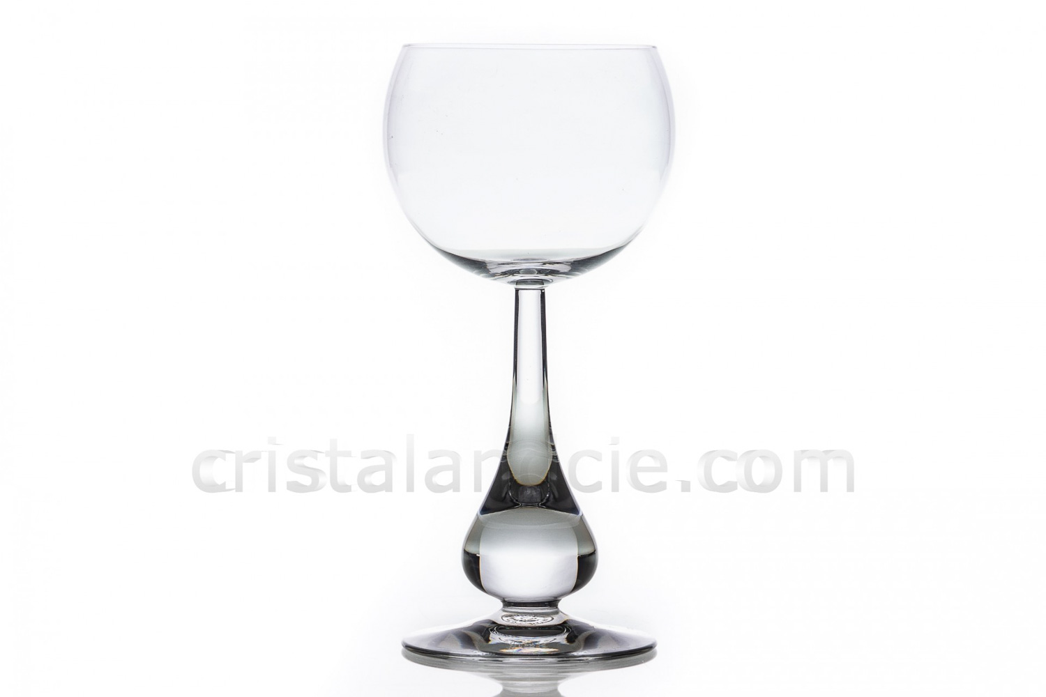 Wine glass n°4 in crystal by Baccarat pattern Pavot with the dawn of the stem as a gout photo-1