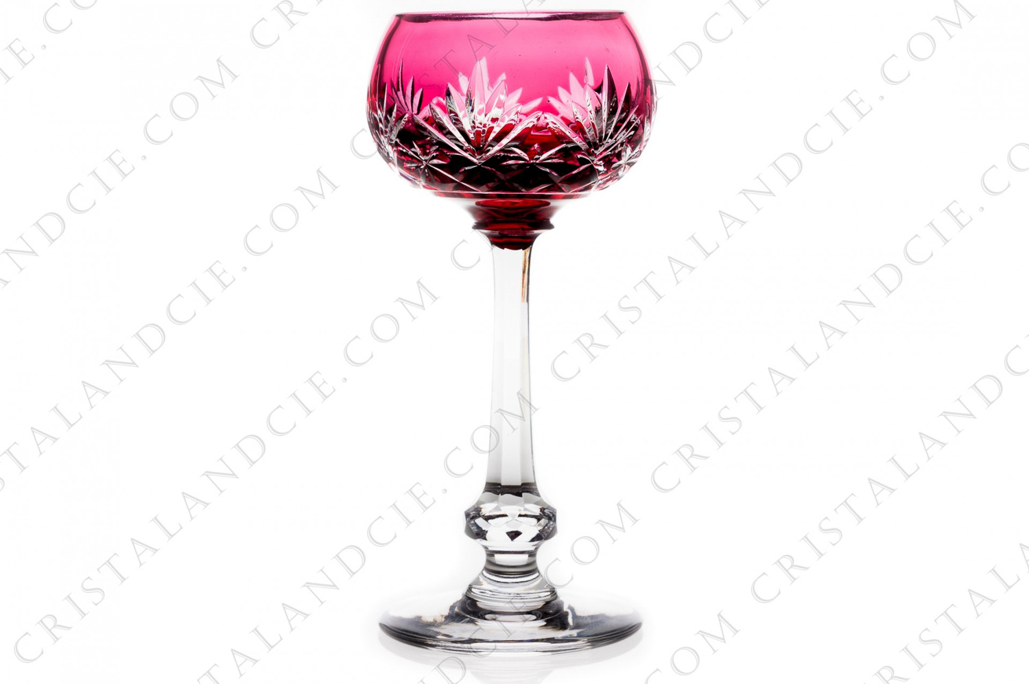 Verre à vin du Rhin roemer en cristal double-couches rouge de Saint-Louis modèle Massenet photo-1