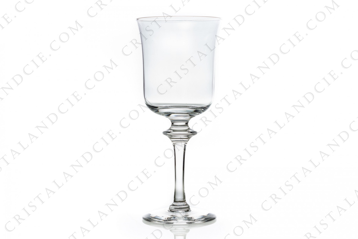 Wine glass n°3 in crystal by Daum pattern Saumur decorated with a ring on the stem photo-1