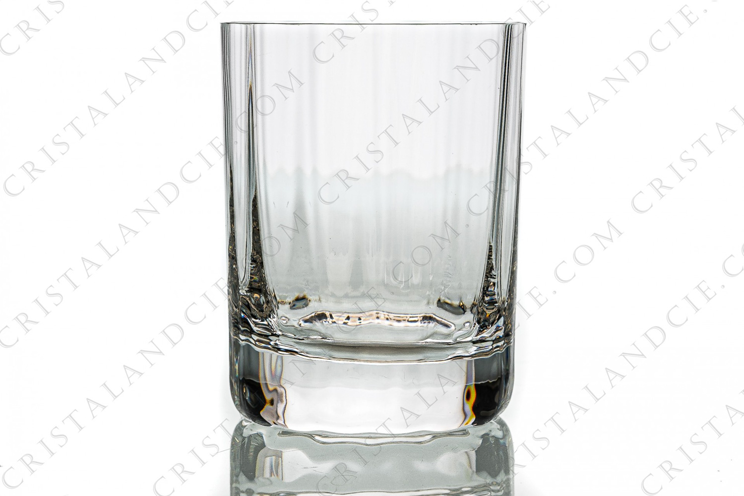 Whisky glass tumbler n°2 in crystal by Baccarat pattern Capri decorated with venetian cuts photo-1