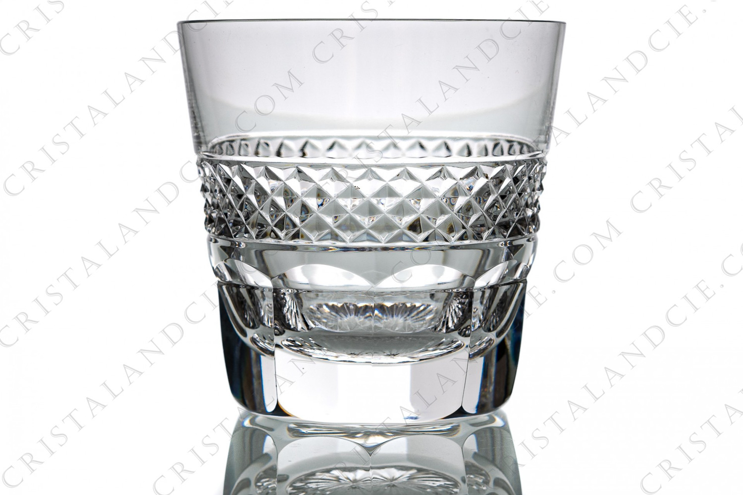 Whisky glass n°3 in crystal by Saint-Louis pattern Trianon Old fashion regular photo-1