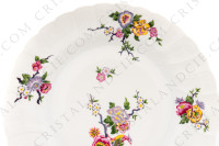 Assiette à dessert en porcelaine de Limoges de la maison Bernardaud modèle Bengali décorées de fleurs polychromes et d oiseaux de paradis photo-4