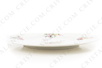 Assiette à dessert en porcelaine de Limoges de la maison Bernardaud modèle Bengali décorées de fleurs polychromes et d oiseaux de paradis photo-2