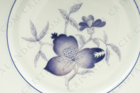 Assiette à dessert en porcelaine de Limoges de la maison Haviland et Parlon modèle Shangaï bleu orient orné de fleurs en camaïeu de bleus photo-4