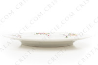 Assiette plate en porcelaine de Limoges de la maison Bernardaud modèle Bengali décorées de fleurs polychromes et d oiseaux de paradis photo-2