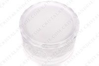 Boite en cristal de Lalique modèle Canards présentant une frise de canards en relief en cristal clair sur un fond dépoli photo-2