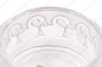Boite en cristal de Lalique modèle Canards présentant une frise de canards en relief en cristal clair sur un fond dépoli photo-3