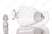 Carafe à Porto en cristal de Lalique modèle Nippon ornée de frises de perles sur la paraison et le bouchon photo-2